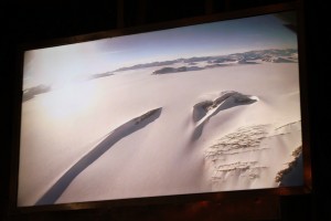 We are over Antarctica! (as seen on the flatscreen)