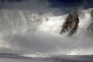 Mt. Vinson standing 9,000' above Vinson Base Camp