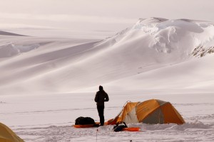 Kristine and our tent at Vinson Base