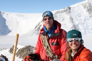 David & Kristine on the summit of Knutzen Peak (3373m/11,066')