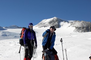 Kristine, Kev, & Vinson's summit pyramid behind