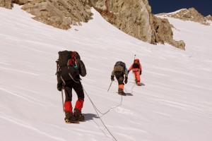 Taking the north gully - west ridge variation in lieu of the standard east ridge