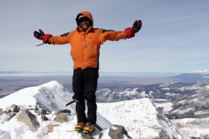 J on the summit of Culebra Peak (14,047'), Februrary 2, 2013 - his final of the CO 14er summits