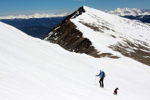 Kristine & Kona enjoying the sun and snow