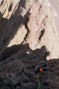 This pitch is so awesome. Classic crestone conglomerate climbing in a very airy position