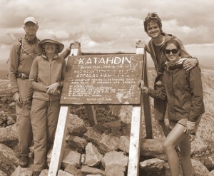 The Oelbergers & Chalks on the summit of Mt. Katahdin