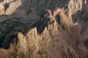 Zoomed-in shot of Zodiac Ridge from Red Peak's summit