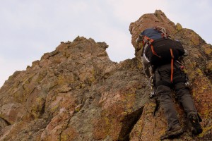 J climbing Libra's great south ridge
