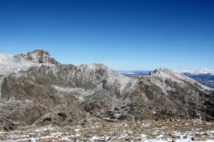 Mt. of the Holy Cross (14,005') at left and Notch Mountain (13,237') at right