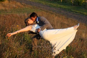 Robbie dipping the bride