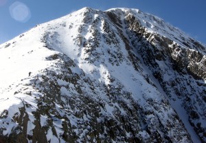 J climbing the east ridge