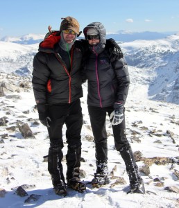 Kristine & I on Savage's cold summit