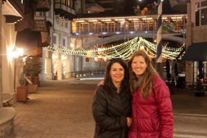 Kristine & my Mom in the Arrabelle square