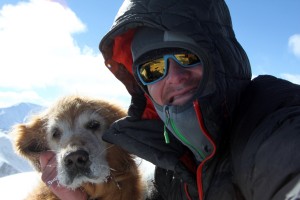 Rainie & I on Mt. Guyot's summit (13,370'). It was extremely cold and windy on the summit ridge - well below zero with wind chill