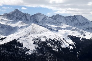 The Tenmile Peaks to the east. Left to right: Pacific, Atlantic, Fletcher, and Drift