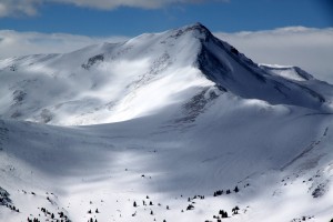 Jacque Peak and its northeast ridge from the summit of Copper Mountain