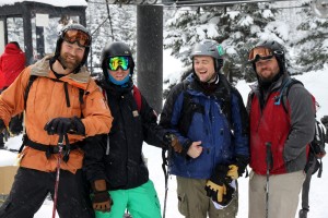 Sunday morning. Left to right: Jake, Mike, Eric, & Nick