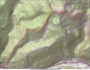 Bald Mountain southwest ridge route