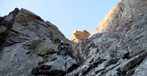 Steve leading the 2nd 5.7 pitch