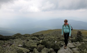 Kristine topping out on Mt. Washington at 30 weeks pregnant