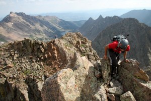 Jason on Q's summit ridge