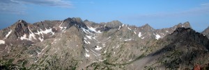 Ripsaw Ridge: Peak C (far right) to Peak H (far left)