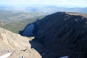 Upper Cataract Lake from the east ridge of Eagle's Nest