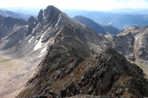 Rockinghorse Ridge to West Partner Peak as seen from the summit of Peak P