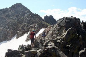 Baba & J on a semi-walking portion of the ridge