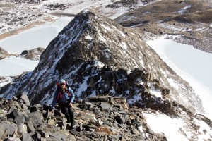 Kristine on the upper ridge