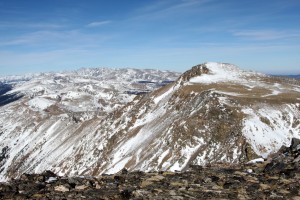 Looking north to James Peak from Bancroft's summit
