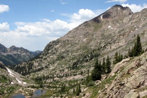 Upper Piney Lake Basin with Peak H to the right
