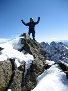 Mikey on the south ridge