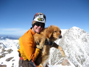 Me & Rainier on Peak C's summit w/ Mt. Powell in the background