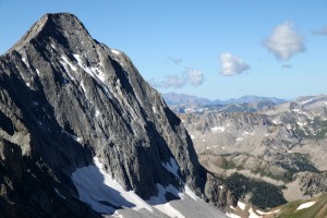 Capitol Peak and its Northwest Buttress forming its right skyline