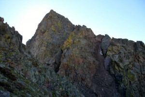 Profile of the Northwest Ridge up Peak C