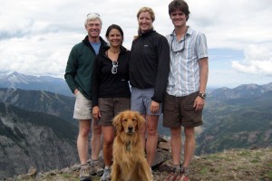 Mom, Dad, Kristine, me, & Rainier on the summit of Ajax in July of 2007