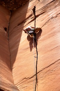 Placing gear before the crux pod