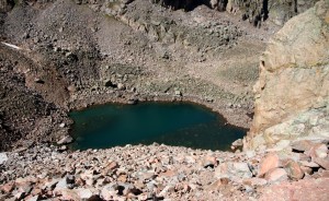 The small lake at 11,900' between Asgard Ridge and Thor Tower