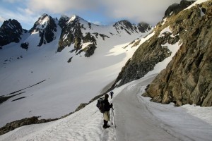 Ryan & Billy on the snow ramp to the Gooseneck Glacier